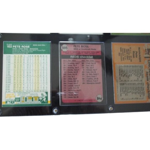 Pete Rose Baseball Card Plaque Fleer 1980's Topps Lot of 9 Sealed Plastic T7 - Picture 10 of 12